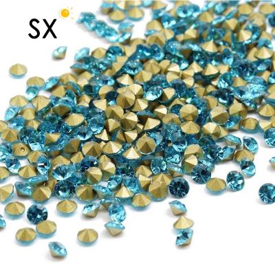 China Professional Multi Color Round Pointback Crystal Ab Rhinestone Glass Crystal Pointback Rhinestone Volume for sale