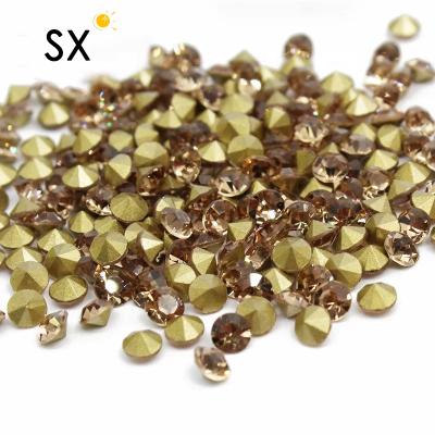 China SS3-SS45 Multi Color Crystal Rhinestone Glass Pointback Rhinestone Glass Crystal For Clothing for sale