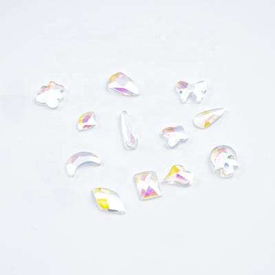 China Luxury Hot Sale 12 Nail D Shapes Resin Crystal Stones Nail Art Rhinestones DIY Nail Design Nail Art Decorations For 3D for sale