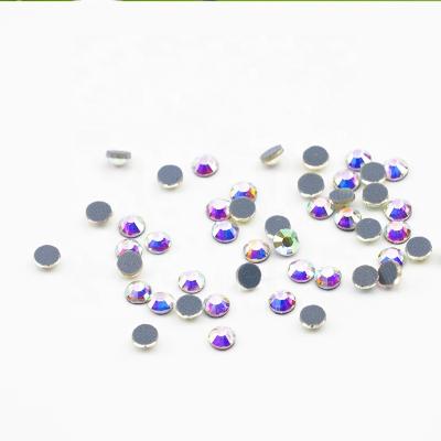 China Crystal Rhinestones Round Flatback Crystal Ab Hotfix Loose Bags Crystal Rhinestone For Jewelry Decoration for sale