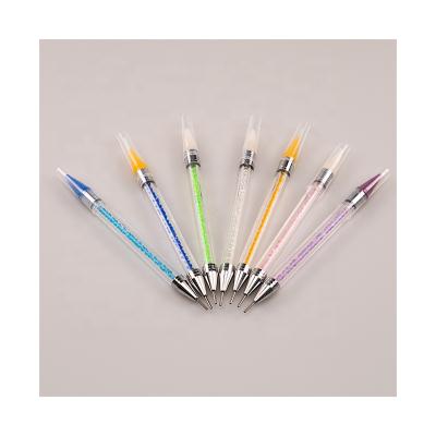 China Acrylic Nail Art Multi Color Nail Polish Painted Dotting Pen Nail Art Point Drill Drawing Double Head For Diy Pencil Pen for sale