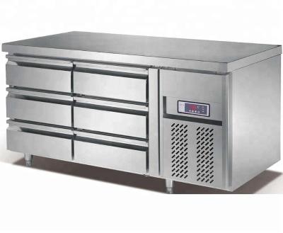 China Refrigerated Single-temperature counter with drawers /six drawer under counter fridge for commercial kitchen for sale