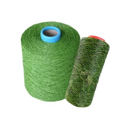 China Recycled Turf Artificial Grass Garn met PP PE Raw Filament Brandvertrager Te koop