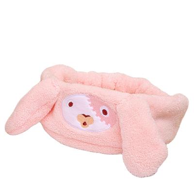 China Cute Cartoon Coral Fleece Home Head Towel Hair Drying Towel New Product Escape Rabbit Shower Cap Hair Compressor Absorbent for sale