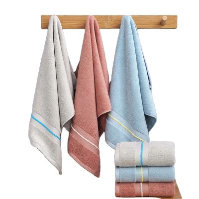 China Hot Sale Child Safe Towel Can Be Customized Bamboo Fiber Wash Adult Absorbent Facial Towel Couple Face Towel for sale