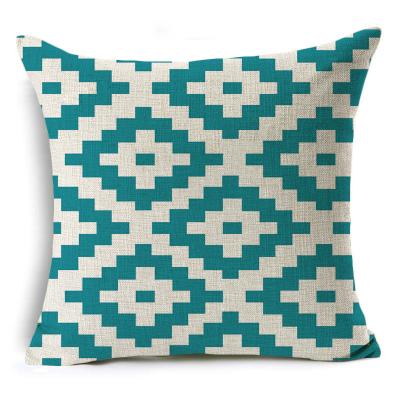 China 100% Anti-Pull Canvas Pillow Cover Diamond Striped Wave Boho Pillow Single Cushion Covers Geometry Pillow Wholesale for sale