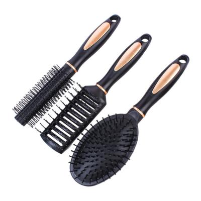 China Custom Logo Retail Cheap Rectangular Round Paddle Detangling Hair Brush for sale