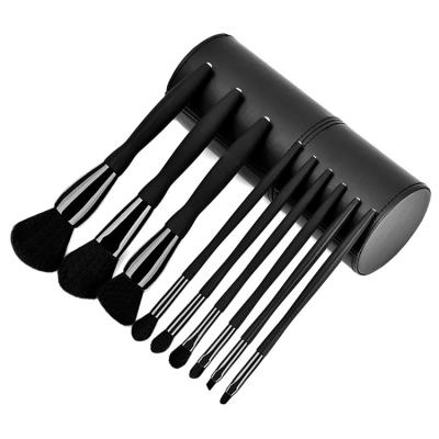 China elegant black makeup brush for use glossy kabuki Professional Makeup Brush Full Set New Design for sale