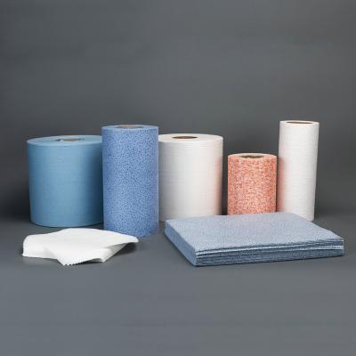 China Supplier Multifunctional Disposable Perforated Cleaning Jumbo Roll Industrial Cleaning Cloths for sale