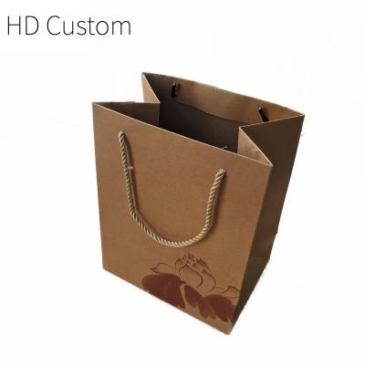 China Recyclable Kraft Paper Bags Custom Wine Bottles With Handle Assorted Colors Handles Bulk For Buying Shoes Logo No Window Manufacturer for sale