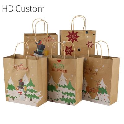 China Custom Recyclable Kraft Paper Tote Bag With Personalized Logo Party Favor Bags Retail Shopping Rope Handles PVC Coated White For Gift for sale