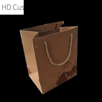 China Recyclable Custom Paper Kraft Bag With Pe Peanut Laminated Type Personalized Bags Pharmacy Plain Premium Brown Handles Print Take Away for sale