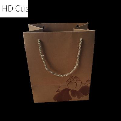 China Recyclable Custom Kraft Paper Bag With Logo Printing No Pe Liner Handle Die Cut Linner Tile Transparent Adhesive Transparant Window Baking for sale