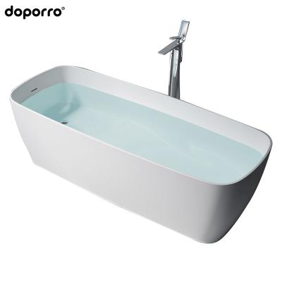 China Stylish Modern Appearance Resin Solid Outdoor Bathtubs Oval Acrylic Freestanding Bathtub for sale