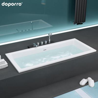 China Eco - Friendly White Drop In Acrylic Material 71 Inch Deep Soaker Bathtub for sale