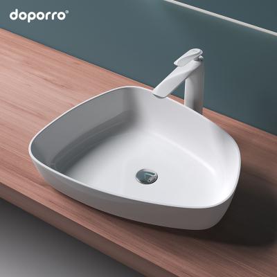 China Durable Round Circular Bathroom Basin / Artificial Stone Basin Hand Wash Bathroom Sinks Novel Oval Unique Design for sale