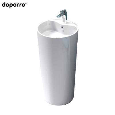 China Durable Cylindrical Cone Pedestal Free Standing Hand Sink for sale