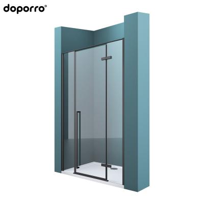 China Modern simple attractive glass door hinge shower door customized doporro Europe style without reservation Europe style with black frame for sale