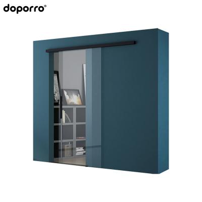 China Modern doporro Soft-end aluminum alloy 8mm tempered glass high quality customized sliding door for sale