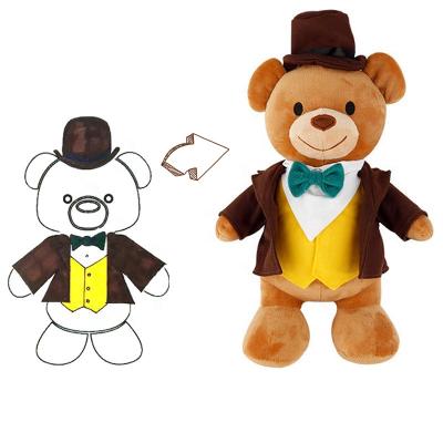 China Decoration Custom No Minimum Collection Bear Character Stuffed Toys , High Quality OEM Making Animal Stuffed Toys Factory for sale