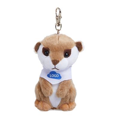 China 2021 new hot sale custom plush decoration cute plush meerkat key chain plush animal toy cute little raccoon plush toy for sale