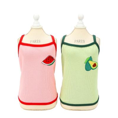 China Viable Wholesale Pet Accessories China Cheap Fruit Dog Vest Clothes For Small Dogs for sale