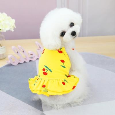 China Wholesale High Standard Strawberry Print Pet T-shirts Dog Vest Summer Dog T-shirt Dog Dress Viable Clothes Pets for sale