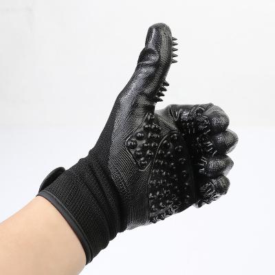 China Viable ready to ship in stock Cat Pet Cleaning Grooming Brushes Grooming Dogs Horse Horse Gloves for sale