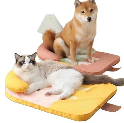 China Breathable Dog Bed Anti Bite Sofa Summer Pet Beds Water Ice Sleeper Washable Pet Bed for sale