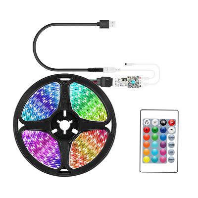 China 3m Hotel App Control TV Lights Music RGB Sync LED Backlight USB TV LED Light Strip Alexa Google Assistant Smart WiFi for sale