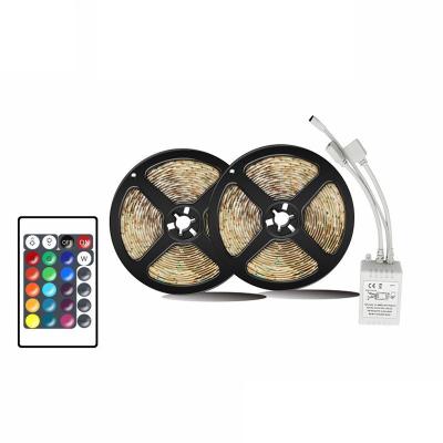 China Landscape 2835 SMD 5M/10M/15M/20M RBG Color Changing RGB LED Strip Light Flexible Strip Light With P65 24keys Waterproof LED Strip Light for sale