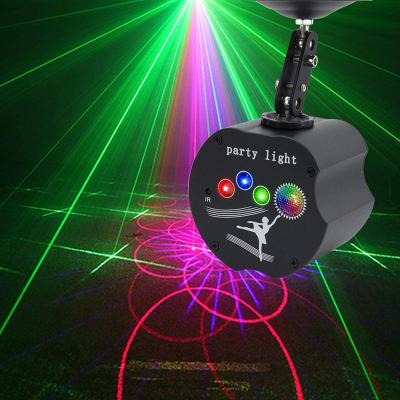 China Commercial Use 2021 RGB 3 Lens Activated Strobe And Sound Remote Control DJ Disco Lights Projector Stage Effects Laser Lights Party Light for sale