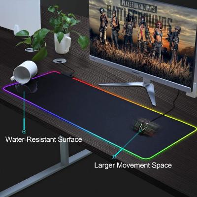 China Durable 800*300*4mm XXL RGB Gaming Mouse Pad Profession Waterproof Large Size LED Gaming Mousepad Color Change Mousepad RGB for sale