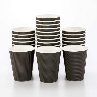 China Professional Factory Wholesale Ripple Wall Wrapping Paper Sleeveless Hot Drinking Paper Cup Biodegradable for sale