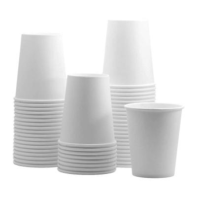 China Wholesale 8oz Disposable Common Single Wall Cup Disposable Bulk White Cheap Paper Cup Coffee Paper Cup for sale