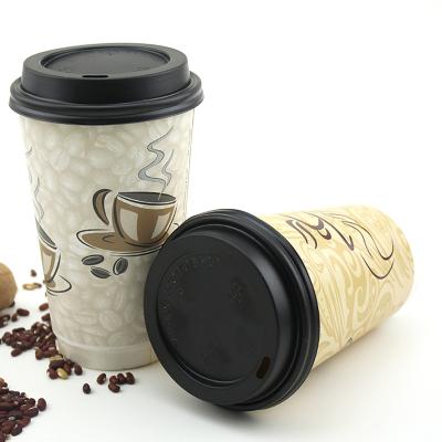 China Biodegradable Custom Printing Durable Double Wall Thicken Coffee Milk Disposable Paper Cup for sale