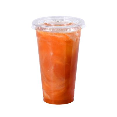 China Wholesale Custom Printed Recyclable Takeaway Packaging Disposable PP PET Plastic Smoothies Cup With Lids for sale