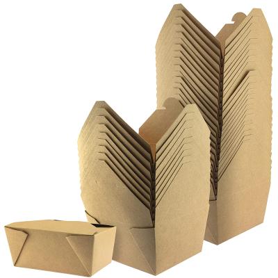 China Good Quality Disposable Eco-Friendly Disposable Biodegradable Paper Food Packaging Takeout Containers for sale