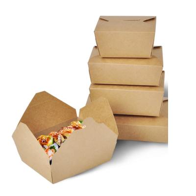 China High Quality Disposable Greaseproof Custom Fast Packing Paper Food Take Out Container Food Box for sale