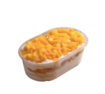 China Low MOQ Disposable Plastic Box Ice Cream Cake Disposable Clear Transparent Fruit Take Out Package Box for sale