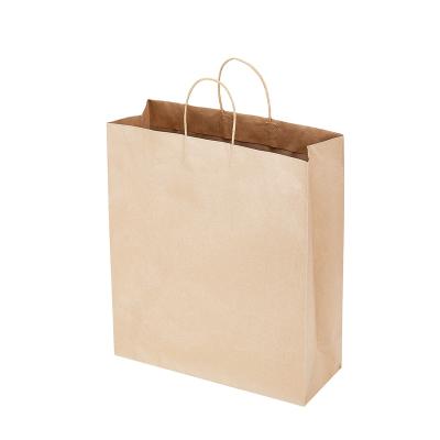 China Fashion Recyclable Paper Bag Manufacture Takeout Handle Kraft Paper Shopping Bag Wholesale for sale