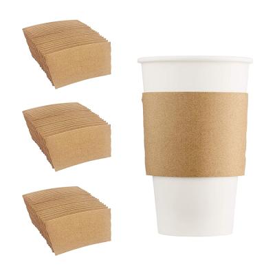 China Hot Selling Customized Cup Sleeve Disposable Coffee Cup Sleeves Paper Cup Sleeve for sale