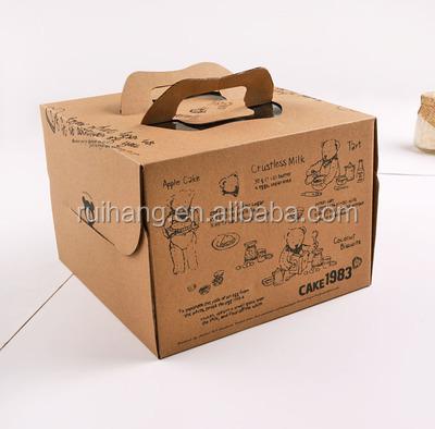 China Handmade Cheesecake Box Brown Paper Packaging Box Design for sale