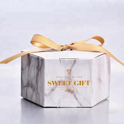 China Europe Elegant Marble Wedding Candy Packaging Paper Box for sale