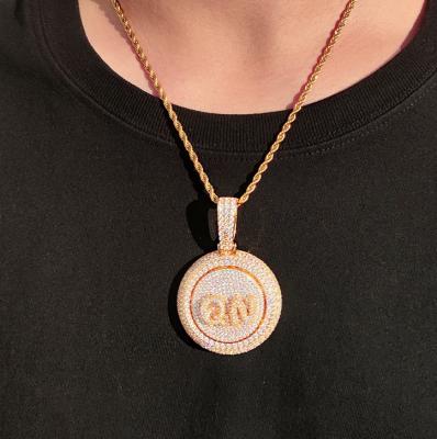 China Wholesale Custom Hiphop Hiphop Copper Zircon Ice Out Necklace Chain With Pendant for sale