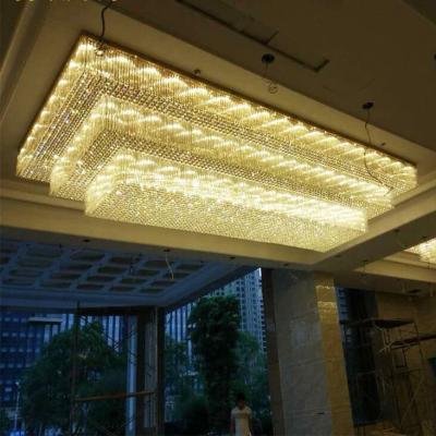 China New 2022 Modern Hotel Lobby Villa Interior Decoration Lighting Big Project Luxury Custom Crystal Chandelier for sale