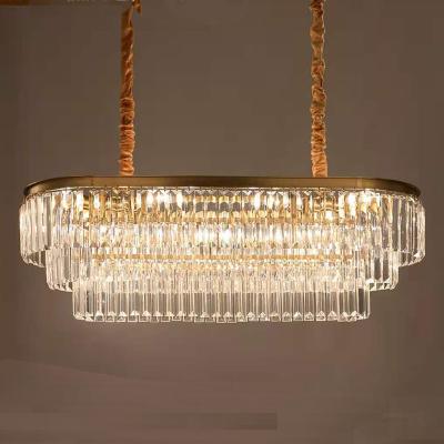 China Foreign Trade Modern 110-130V/220-240V Supply Led Modern Beads Row Crystal Chandelier for sale