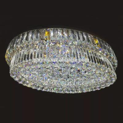 China 2021 New Fashion Luxury Circle Modern Hot Selling Gold Hotel Crystal Ceiling Light for sale