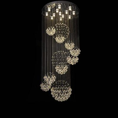 China Factory direct long Crystal Chain Modern Crystal Chandelier direct Art Raindrop Chandelier for sale