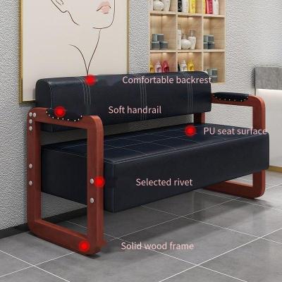 China Contemporary New Design Beauty Salon Sofa Furniture Sofa Bench Beauty Salon Waiting Chair For Salebarber chairs for sale